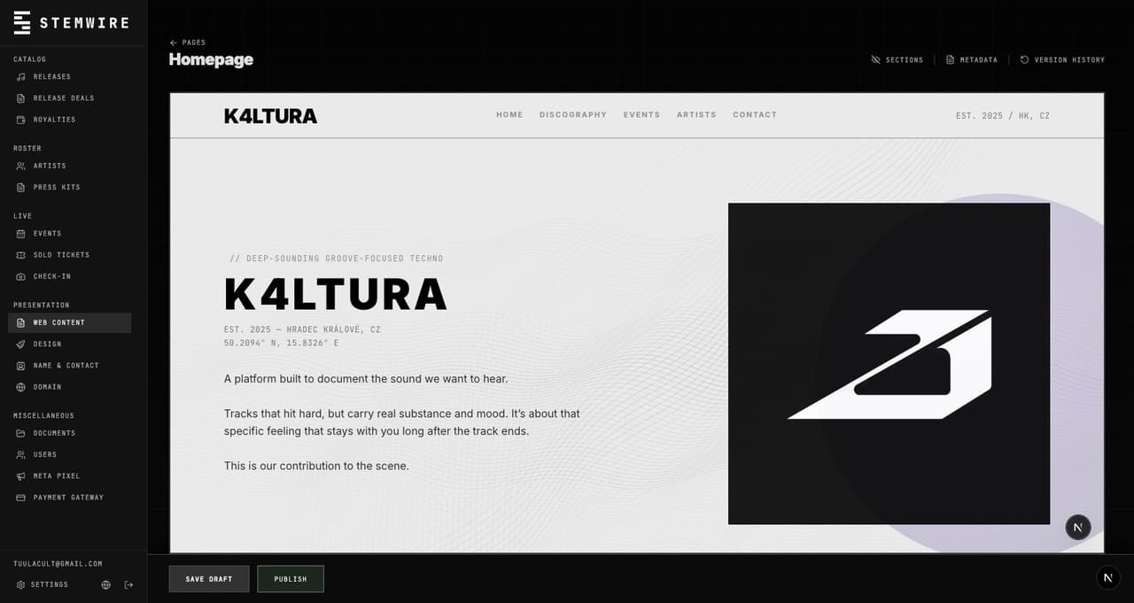 Stemwire web content management